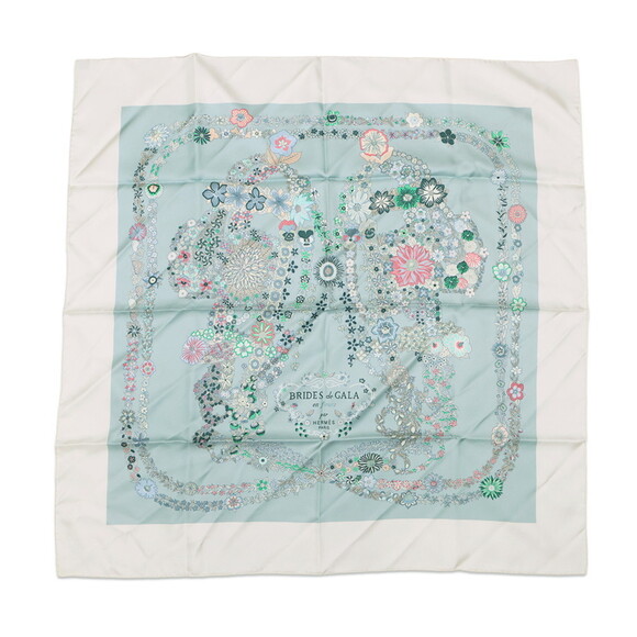 HERMES Accessories - Hermes scarf muffler Carre 90 Brides de Gala en fleurs HERMES silk SCARF